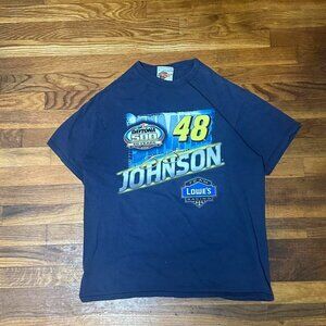 NASCAR Men's Navy and Blue T-shirt